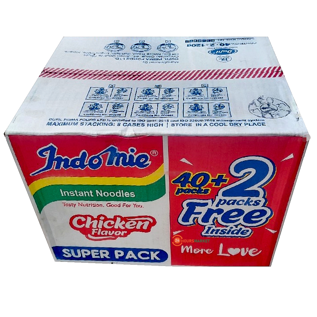 INDOMIE chicken flavor noodles super pack Carton